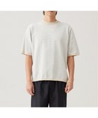 【アンフィーロ/UNFILO / MEN】の【洗える/接触冷感/遮熱/UVケア】スゴ機能美 ニット クルーネック ベージュボーダー|ID: prp329100004442590 ipo3291000000031738000