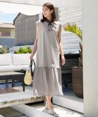 【ティアクラッセ/Tiaclasse】の【洗える】カットソーコンビヴィンテージサテンワンピース グレージュ|ID: prp329100004443210 ipo3291000000031838576