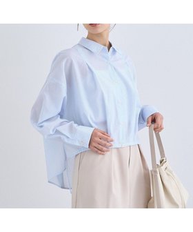 【アースミュージックアンドエコロジー/earth music&ecology】 TRキュプラドロストシャツ人気、トレンドファッション・服の通販 founy(ファニー) ファッション Fashion レディースファッション WOMEN トップス・カットソー Tops/Tshirt シャツ/ブラウス Shirts/Blouses おすすめ Recommend キュプラ Cupra ストライプ Stripe フォルム Form フロント Front リボン Ribbon エレガント 上品 Elegant 夏 Summer 春 Spring S/S・春夏 Ss・Spring/Summer |ID:prp329100004443547