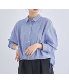 【アースミュージックアンドエコロジー/earth music&ecology】のTRキュプラドロストシャツ Stripe Navy|ID: prp329100004443547 ipo3291000000031923459