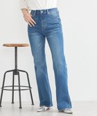 【アースミュージックアンドエコロジー/earth music&ecology】のセルフカットフレアデニムパンツ Medium Indigo|ID: prp329100004443565 ipo3291000000031843191
