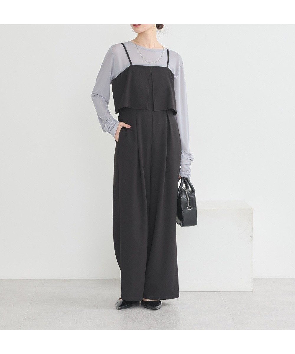 【アースミュージックアンドエコロジー/earth music&ecology】のデザインキャミサロペット 人気、トレンドファッション・服の通販 founy(ファニー) 　ファッション　Fashion　レディースファッション　WOMEN　トップス・カットソー　Tops/Tshirt　キャミソール / ノースリーブ　No Sleeves　ワンピース　Dress　オールインワン ワンピース　All In One Dress　サロペット　Salopette　サロペット　Overalls　シャーリング　Shirring　ポケット　Pocket　再入荷　Restock/Back In Stock/Re Arrival　夏　Summer　旅行　Travel　春　Spring　S/S・春夏　Ss・Spring/Summer　 other-1|ID: prp329100004443575 ipo3291000000031807907