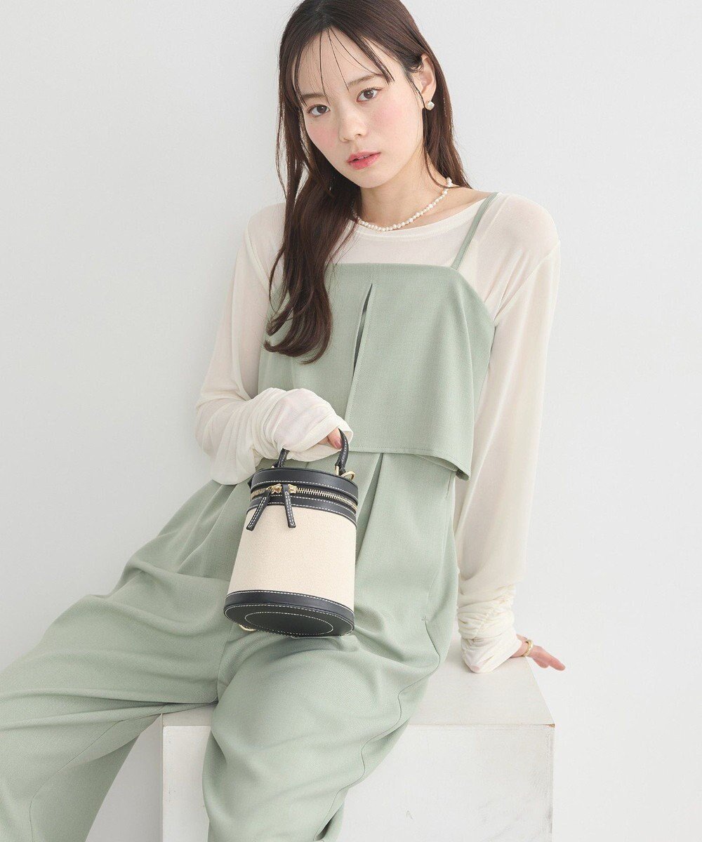 【アースミュージックアンドエコロジー/earth music&ecology】のデザインキャミサロペット インテリア・キッズ・メンズ・レディースファッション・服の通販 founy(ファニー) ファッション Fashion レディースファッション Fashion for Women トップス・カットソー Cut & Sew Tops キャミソール&ノースリーブ Camisoles & Sleeveless Tops ワンピース Dresses オールインワン・ワンピース Dresses and Jumpsuits サロペット&オールインワン Dungarees & Jumpsuit Styles サロペット Overalls, Salopette シャーリング Shirring, Ruched ポケット Pocket, Pocket Detail 夏 Summer 旅行 Travel 春 Spring S/S・春夏 SS, Spring/Summer, Warm Season Mint|ID: prp329100004443575 ipo3291000000033580764