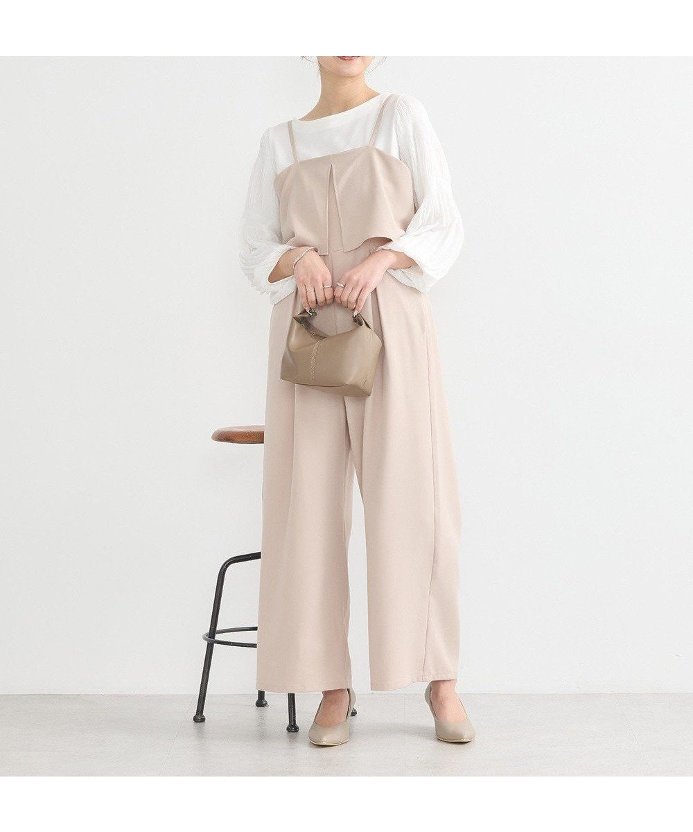 【アースミュージックアンドエコロジー/earth music&ecology】のデザインキャミサロペット インテリア・キッズ・メンズ・レディースファッション・服の通販 founy(ファニー) ファッション Fashion レディースファッション Fashion for Women トップス・カットソー Cut & Sew Tops キャミソール&ノースリーブ Camisoles & Sleeveless Tops ワンピース Dresses オールインワン・ワンピース Dresses and Jumpsuits サロペット&オールインワン Dungarees & Jumpsuit Styles サロペット Overalls, Salopette シャーリング Shirring, Ruched ポケット Pocket, Pocket Detail 夏 Summer 旅行 Travel 春 Spring S/S・春夏 SS, Spring/Summer, Warm Season Beige|ID: prp329100004443575 ipo3291000000033580767