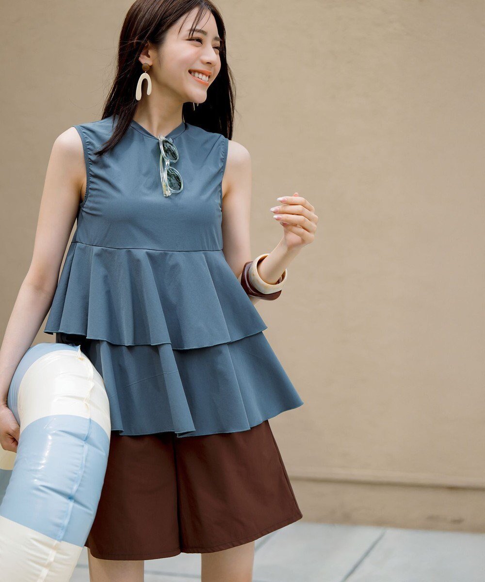 【エニィ スィス/any SiS】の【3SET】ティアード スイムウェア 人気、トレンドファッション・服の通販 founy(ファニー) 　ファッション　Fashion　レディースファッション　Ladies' Fashion Online　水着　Swimwear　水着　Swimwear　インナー　Inner　春　Spring　今季　This Season　ショーツ　Shorts　ジャージ　Jersey　ストレッチ　Stretch　ティアード　Tiered　フリル　Frills　ポケット　Pocket　水着　Swimsuit　楽ちん　Easy　S/S・春夏　Ss・Spring/Summer　おすすめ　Recommend　夏　Summer　NEW・新作・新着・新入荷　New Arrivals　 other-1|ID: prp329100004443639 ipo3291000000032651901