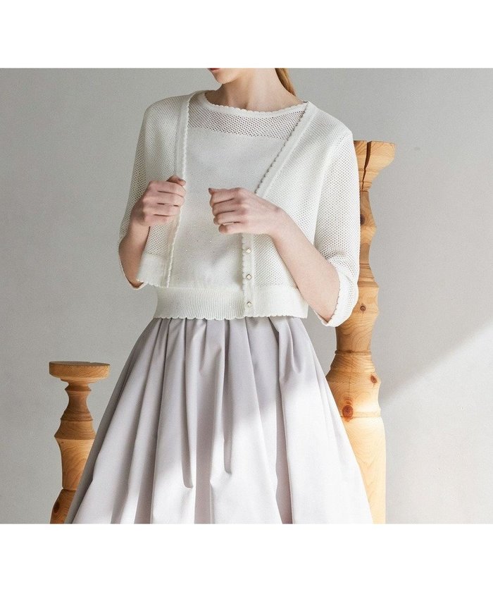 【トッカ/TOCCA】の【洗える】SUMMER STARS CARDIGAN カーディガン インテリア・キッズ・メンズ・レディースファッション・服の通販 founy(ファニー) https://founy.com/ ファッション Fashion レディースファッション Fashion for Women トップス・カットソー Cut & Sew Tops カーディガン・羽織り Layered Style Cardigans 2025年 2025 2025春夏・S/S Spring/Summer 2025 SS25 カーディガン Cardigan, Knitwear 夏 Summer 春 Spring S/S・春夏 SS, Spring/Summer, Warm Season 洗える Machine Washable |ID: prp329100004443642 ipo3291000000032744350