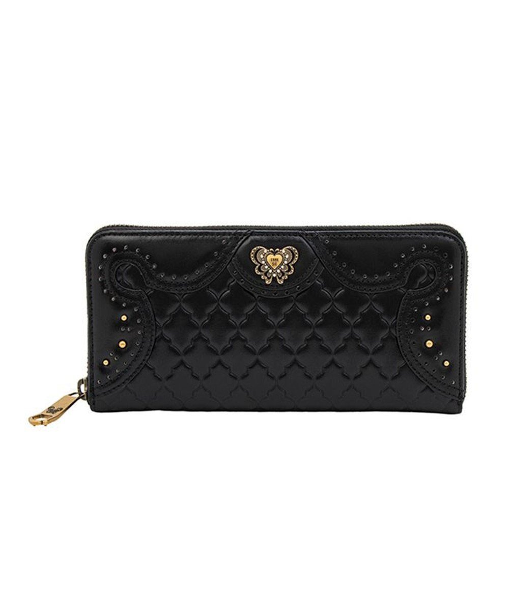 【アナスイ/ANNA SUI】のエレノア ラウンド長財布 インテリア・キッズ・メンズ・レディースファッション・服の通販 founy(ファニー) 　ファッション　Fashion　レディースファッション　WOMEN　財布　Wallets　アンティーク　Antique　グラデーション　Gradation　ストーン　Stone　バタフライ　Butterfly　ブローチ　Brooch　ラウンド　Round　財布　Wallet　クロ|ID: prp329100004443645 ipo3291000000032277720