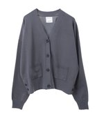 【グリーンパークス/Green Parks】のポケット付コンパクトカーディガン Dark Gray|ID: prp329100004443806 ipo3291000000032775519