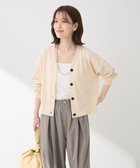 【グリーンパークス/Green Parks】のポケット付コンパクトカーディガン Beige|ID: prp329100004443806 ipo3291000000032775521