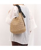 【アンビリオン/UNBILLION】のカシュカシュ cachecache / ドロストギャザーハンドル柄編2wayトート ブラック|ID: prp329100004443819 ipo3291000000031924697