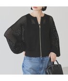 【アメリカンホリック/AMERICAN HOLIC】のジップアップメッシュニットカーディガン Black|ID: prp329100004443832 ipo3291000000031983867