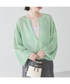 【アメリカンホリック/AMERICAN HOLIC】のジップアップメッシュニットカーディガン Mint|ID: prp329100004443832 ipo3291000000031983870