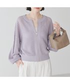 【アメリカンホリック/AMERICAN HOLIC】のジップアップメッシュニットカーディガン Light Purple|ID: prp329100004443832 ipo3291000000031983871
