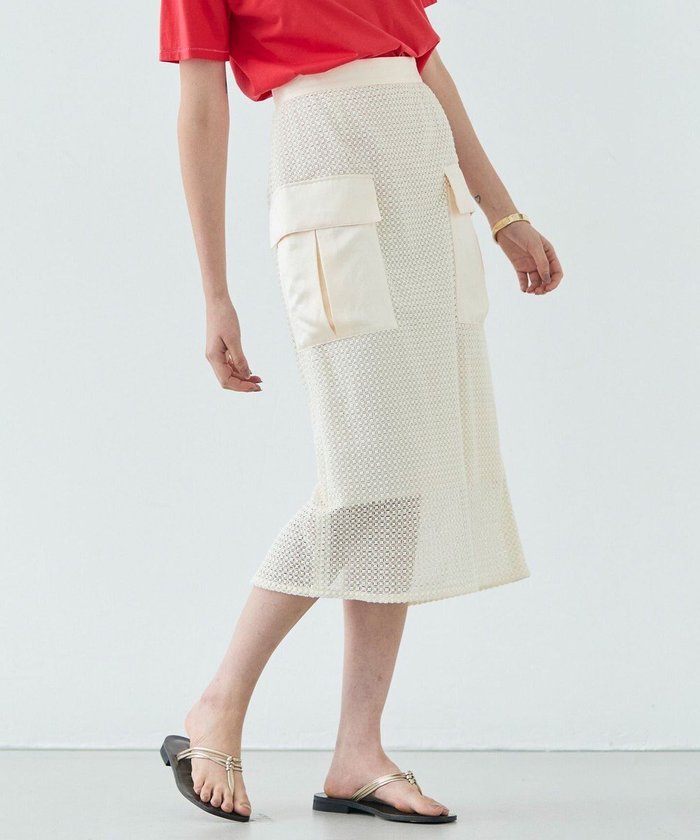 【ベイジ,/BEIGE,】のNIGELLA / 異素材MIXコットンレースビックポケットスカート インテリア・キッズ・メンズ・レディースファッション・服の通販 founy(ファニー) https://founy.com/ ファッション Fashion レディースファッション WOMEN スカート Skirt シアー Sheer フラップ Flap ポケット Pocket ミモレ Mimore レース Race 再入荷 Restock/Back In Stock/Re Arrival 夏 Summer 春 Spring S/S・春夏 Ss・Spring/Summer |ID: prp329100004443895 ipo3291000000031962523