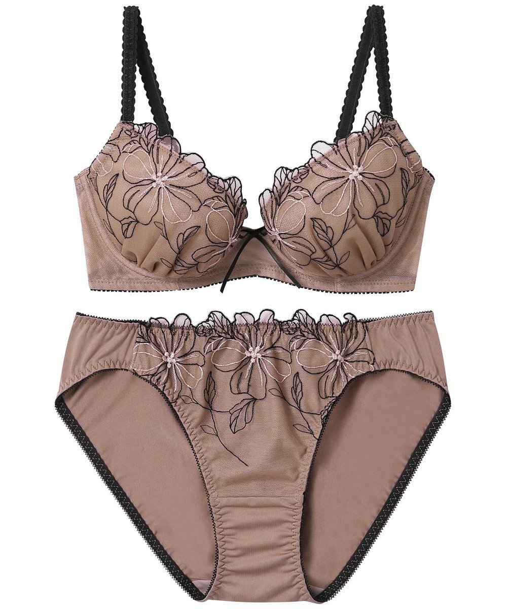 【アンフィ/AMPHI】のブラジャー ショーツセット 自然なまる胸メイク 【ブラ&ショーツセット】 上下セット ブラ BCC231 アンフィ/ワコール インテリア・キッズ・メンズ・レディースファッション・服の通販 founy(ファニー) 　ファッション　Fashion　レディースファッション　Fashion for Women　アンダー　Underwear Essentials　クラシカル　Classical, Vintage-Inspired　ショーツ　Shorts, Short Pants　スリット　Slit, Slit Detail　フロント　Front, Front Design　ブラジャー　Bra, Lingerie　モチーフ　Motif, Design Theme　ラップ　Wrap, Wrap Design　リボン　Ribbon, Bow　レース　Lace, Lace Fabric　ワイヤー　Wire, Wired Bra　ブラウン|ID: prp329100004444547 ipo3291000000033574889