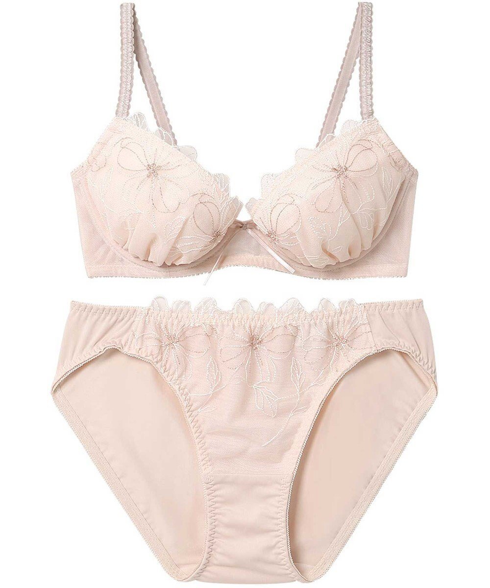 【アンフィ/AMPHI】のブラジャー ショーツセット 自然なまる胸メイク 【ブラ&ショーツセット】 上下セット ブラ BCC231 アンフィ/ワコール インテリア・キッズ・メンズ・レディースファッション・服の通販 founy(ファニー) 　ファッション　Fashion　レディースファッション　Fashion for Women　アンダー　Underwear Essentials　クラシカル　Classical, Vintage-Inspired　ショーツ　Shorts, Short Pants　スリット　Slit, Slit Detail　フロント　Front, Front Design　ブラジャー　Bra, Lingerie　モチーフ　Motif, Design Theme　ラップ　Wrap, Wrap Design　リボン　Ribbon, Bow　レース　Lace, Lace Fabric　ワイヤー　Wire, Wired Bra　カカオ|ID: prp329100004444547 ipo3291000000033574890