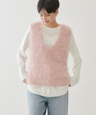 【アメリカンホリック/AMERICAN HOLIC】の選べる丈2サイズ前後2wayシャギーベスト Pink|ID: prp329100004444579 ipo3291000000032747465