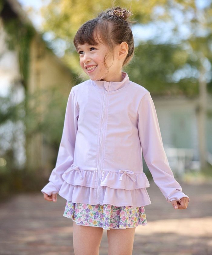 【エニファム/any FAM / KIDS】の裾フリル ラッシュガード インテリア・キッズ・メンズ・レディースファッション・服の通販 founy(ファニー) https://founy.com/ ファッション Fashion キッズファッション KIDS ガーリー Girly フリル Frills ベーシック Basic ラベンダー Lavender リボン Ribbon 夏 Summer 春 Spring S/S・春夏 Ss・Spring/Summer 水着 Swimsuit 長袖 Long Sleeve |ID: prp329100004444732 ipo3291000000031065898