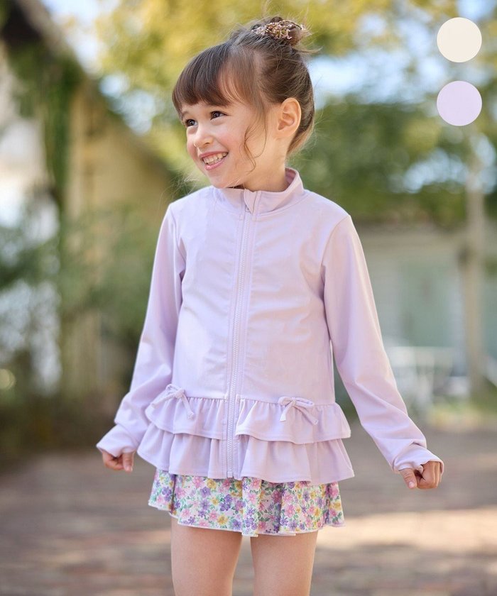 【エニファム/any FAM / KIDS】の裾フリル ラッシュガード インテリア・キッズ・メンズ・レディースファッション・服の通販 founy(ファニー) https://founy.com/ ファッション Fashion キッズファッション KIDS Children’s Clothing ガーリー Girly フリル Frills ベーシック Basic ラベンダー Lavender リボン Ribbon 夏 Summer 春 Spring S/S・春夏 Ss・Spring/Summer 水着 Swimsuit 長袖 Long Sleeve |ID: prp329100004444732 ipo3291000000032633160