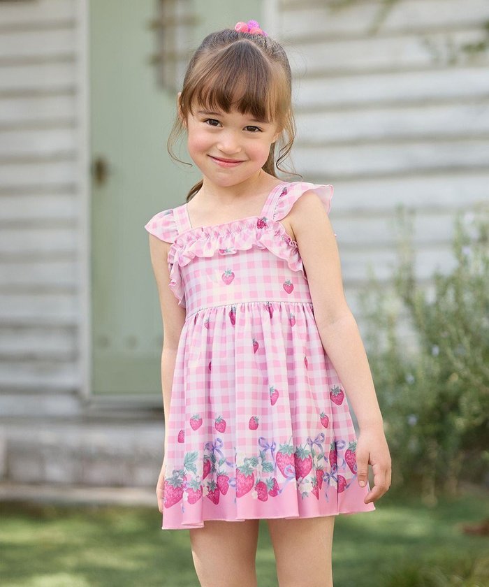 【エニファム/any FAM / KIDS】のギンガム×フルーツ ワンピース水着 インテリア・キッズ・メンズ・レディースファッション・服の通販 founy(ファニー) https://founy.com/ ファッション Fashion キッズファッション KIDS イラスト Illustration ギンガム Gingham チェック Check チェリー Cherry フリル Frills フレア Flare 夏 Summer 春 Spring S/S・春夏 Ss・Spring/Summer 水着 Swimsuit |ID: prp329100004444738 ipo3291000000031065933