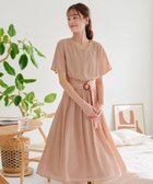 【ティアクラッセ/Tiaclasse】の【洗える】花びらスリーブベルト付きワンピース ピンク|ID: prp329100004445236 ipo3291000000031070285