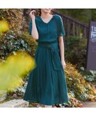 【ティアクラッセ/Tiaclasse】の【洗える】花びらスリーブベルト付きワンピース ターコイズ|ID: prp329100004445236 ipo3291000000032642492