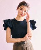 【フェルゥ/Feroux】の【洗える】フリル袖 Tシャツ ブラック系|ID: prp329100004445309 ipo3291000000032641638