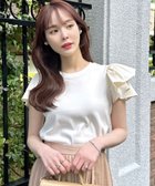 【フェルゥ/Feroux】の【洗える】フリル袖 Tシャツ アイボリー系|ID: prp329100004445309 ipo3291000000032641639