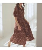 【フェルゥ/Feroux】の【洗える】カシュクールデザイン 小花プリントワンピース ダークブラウン系|ID: prp329100004445327 ipo3291000000031843350
