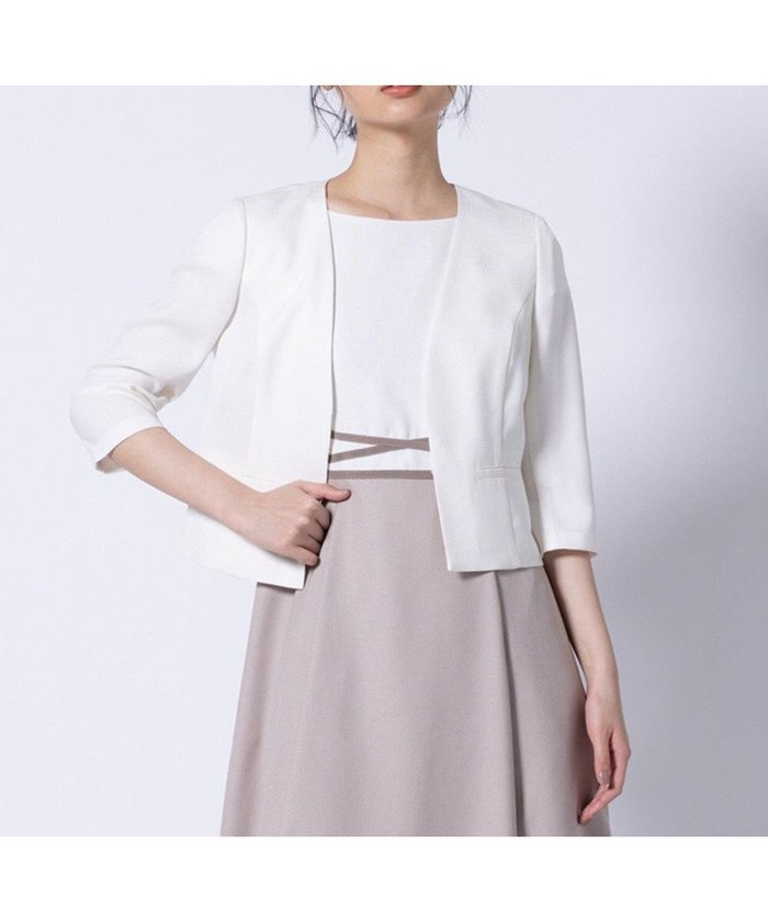 【トッカ/TOCCA】の【洗える】BRIGHT LUMINOUS 七分袖ジャケット インテリア・キッズ・メンズ・レディースファッション・服の通販 founy(ファニー) https://founy.com/ ファッション Fashion レディースファッション WOMEN アウター Coat Outerwear ジャケット Jackets ノーカラージャケット No Collar Leather Jackets 2025年 2025 2025春夏・S/S Ss,Spring/Summer,2025 ジャケット Jacket ブライト Bright 夏 Summer 春 Spring S/S・春夏 Ss・Spring/Summer 洗える Washable |ID: prp329100004445341 ipo3291000000031923768