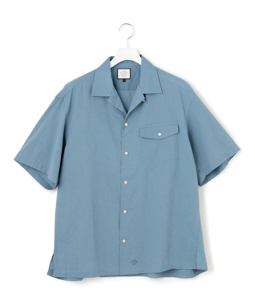 【ジェイプレスヨークストリート/J.PRESS YORK STREET】の【UNISEX】コットンボイル オープンカラーシャツ インテリア・キッズ・メンズ・レディースファッション・服の通販 founy(ファニー) 　ファッション　Fashion　レディースファッション　WOMEN　トップス・カットソー　Tops/Tshirt　シャツ/ブラウス　Shirts/Blouses　ユニセックス　Unisex　ショルダー　Shoulder　ドロップ　Drop　パッチ　Patch　フラップ　Flap　ポケット　Pocket　リラックス　Relax　ワイド　Wide　夏　Summer　春　Spring　S/S・春夏　Ss・Spring/Summer　ダルブルー系|ID: prp329100004445464 ipo3291000000031926497