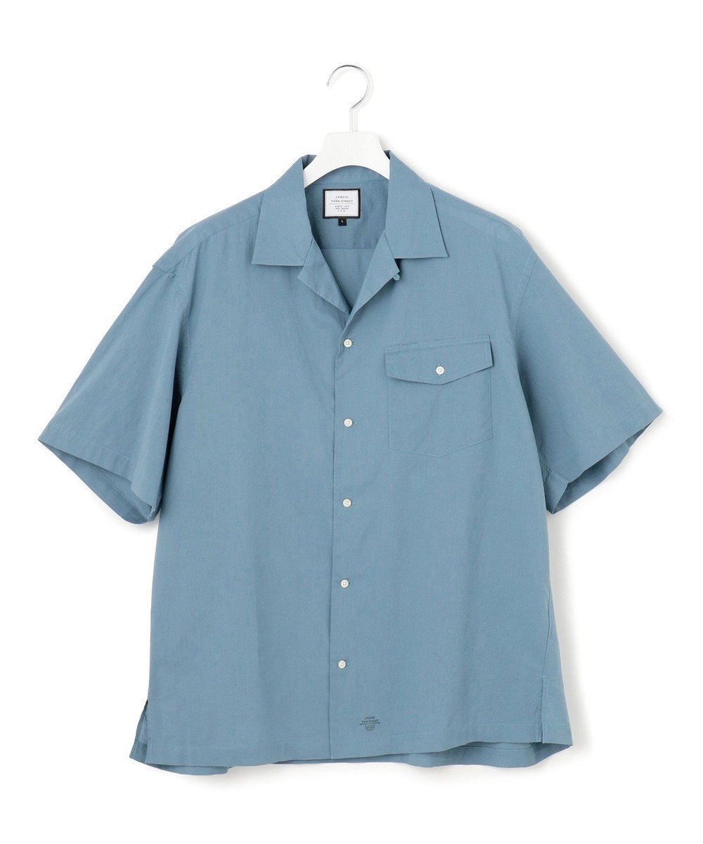 【ジェイプレスヨークストリート/J.PRESS YORK STREET】の【UNISEX】コットンボイル オープンカラーシャツ インテリア・キッズ・メンズ・レディースファッション・服の通販 founy(ファニー) 　ファッション　Fashion　レディースファッション　Ladies' Fashion Online　トップス・カットソー　Tops/Tshirt　シャツ/ブラウス　Shirts/Blouses　ユニセックス　Unisex　ショルダー　Shoulder　ドロップ　Drop　パッチ　Patch　フラップ　Flap　ポケット　Pocket　リラックス　Relax　ワイド　Wide　夏　Summer　春　Spring　S/S・春夏　Ss・Spring/Summer　ダルブルー系|ID: prp329100004445464 ipo3291000000032653315