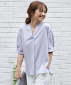 【自由区/JIYU-KU】の【WEB限定・洗える】トリコットジャージー カットソー サックスストライプ|ID: prp329100004446327 ipo3291000000031968805