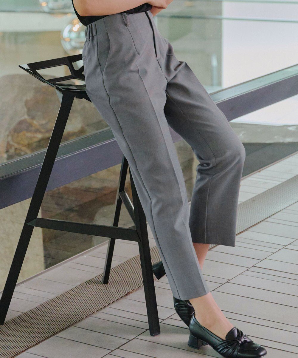 【ティアクラッセ/Tiaclasse】の【洗える】テーパードパンツ インテリア・キッズ・メンズ・レディースファッション・服の通販 founy(ファニー) 　ファッション　Fashion　レディースファッション　WOMEN　パンツ　Pants　ウォッシャブル　Washable　洗える　Washable　カットソー　Cut And Sew　シューズ　Shoes　チュニック　Tunic　フェミニン　Feminine　ベーシック　Basic　ポケット　Pocket　ループ　Loop　A/W・秋冬　Aw・Autumn/Winter・Fw・Fall-Winter　S/S・春夏　Ss・Spring/Summer　再入荷　Restock/Back In Stock/Re Arrival　夏　Summer　エレガント 上品　Elegant　NEW・新作・新着・新入荷　New Arrivals　ビジネス 仕事 通勤　Business　チャコール|ID: prp329100004446344 ipo3291000000031930383