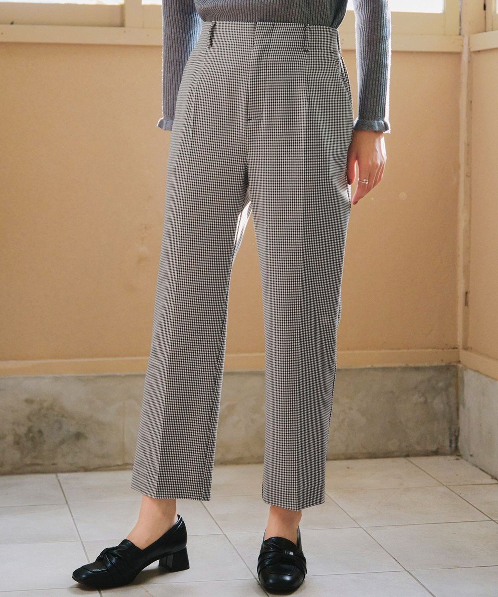 【ティアクラッセ/Tiaclasse】の【洗える】テーパードパンツ インテリア・キッズ・メンズ・レディースファッション・服の通販 founy(ファニー) 　ファッション　Fashion　レディースファッション　WOMEN　パンツ　Pants　ウォッシャブル　Washable　洗える　Washable　カットソー　Cut And Sew　シューズ　Shoes　チュニック　Tunic　フェミニン　Feminine　ベーシック　Basic　ポケット　Pocket　ループ　Loop　A/W・秋冬　Aw・Autumn/Winter・Fw・Fall-Winter　S/S・春夏　Ss・Spring/Summer　再入荷　Restock/Back In Stock/Re Arrival　夏　Summer　エレガント 上品　Elegant　NEW・新作・新着・新入荷　New Arrivals　ビジネス 仕事 通勤　Business　ブラックチェック|ID: prp329100004446344 ipo3291000000031930385
