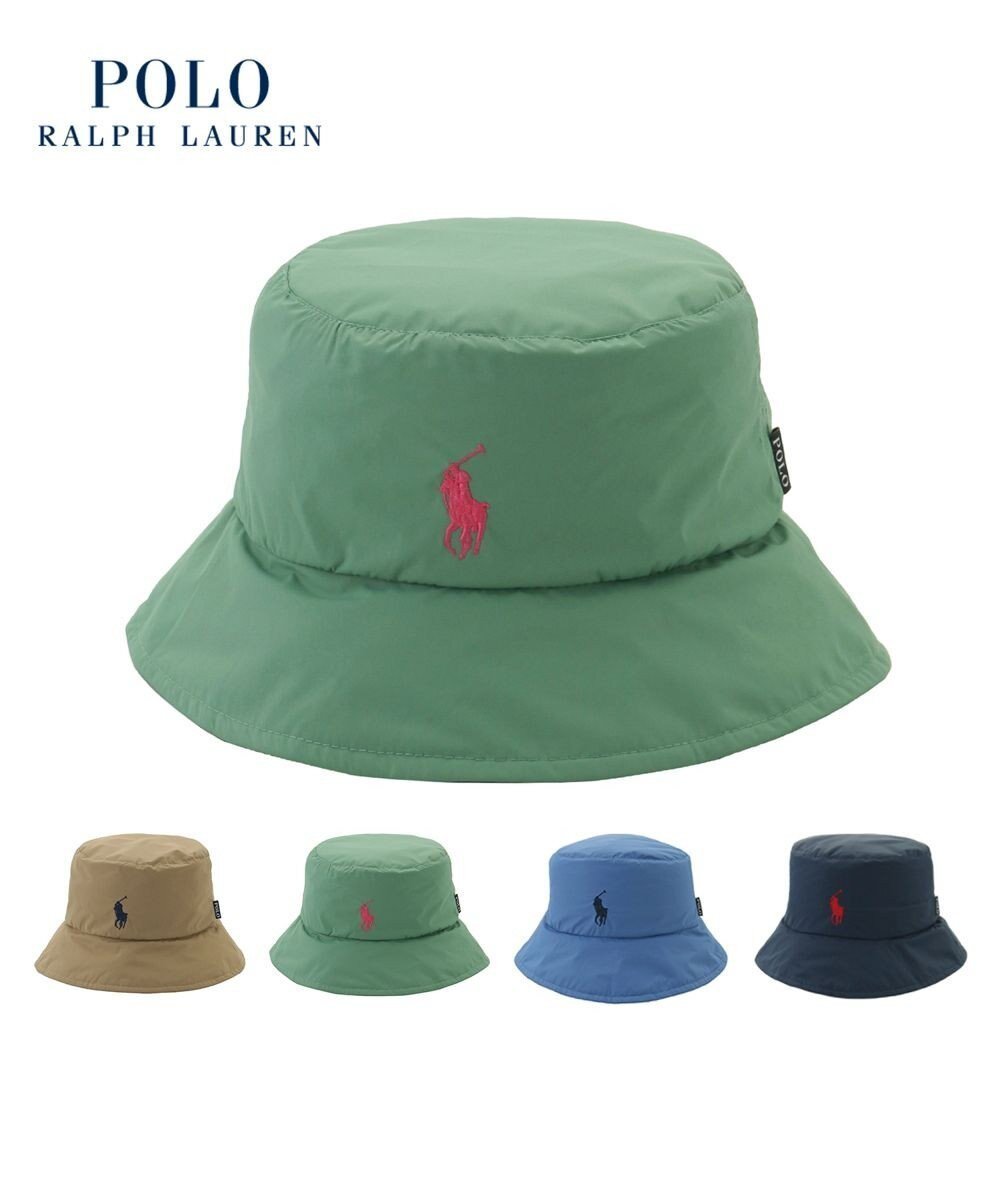 【ムーンバット/MOONBAT】のPOLO RALPH LAUREN レインハット POLO PONY 撥水 ポケッタブル インテリア・キッズ・メンズ・レディースファッション・服の通販 founy(ファニー) 　ファッション　Fashion　レディースファッション　WOMEN　帽子　Hats　アイビー　Ivy　シンプル　Simple　ニューヨーク　New York　エレガント 上品　Elegant　帽子　Hat　グリーン|ID: prp329100004446645 ipo3291000000031989207