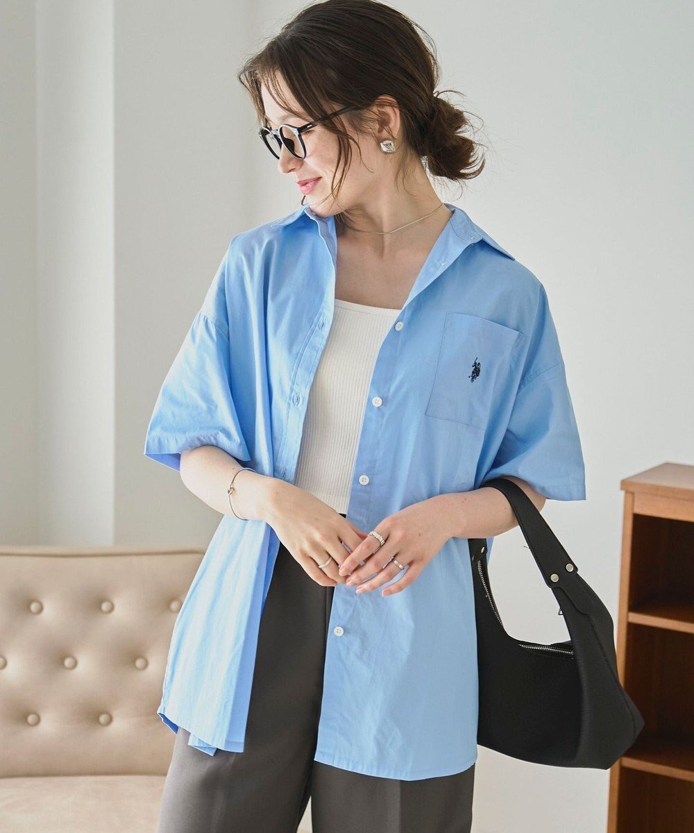 【ウィゴー/WEGO】のUSPOLOハーフスリーブシャツ 人気、トレンドファッション・服の通販 founy(ファニー) 　ファッション　Fashion　レディースファッション　WOMEN　トップス・カットソー　Tops/Tshirt　シャツ/ブラウス　Shirts/Blouses　インナー　Inner　春　Spring　秋　Autumn/Fall　キャップ　Cap　キャミ　Cami　シャツワンピ　Shirt Dress　シンプル　Simple　デニム　Denim　トレンド　Trend　長袖　Long Sleeve　ベスト　Vest　別注　Special Order　半袖　Short Sleeve　羽織　Haori　無地　Plain Color　ルーズ　Loose　A/W・秋冬　Aw・Autumn/Winter・Fw・Fall-Winter　再入荷　Restock/Back In Stock/Re Arrival　おすすめ　Recommend　夏　Summer　 other-1|ID: prp329100004446773 ipo3291000000032193028
