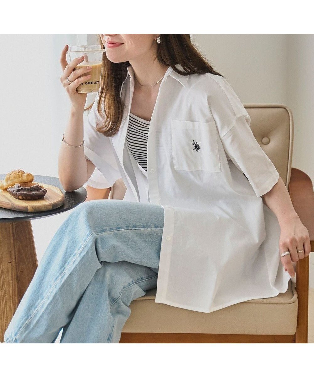 【ウィゴー/WEGO】のUSPOLOハーフスリーブシャツ インテリア・キッズ・メンズ・レディースファッション・服の通販 founy(ファニー) 　ファッション　Fashion　レディースファッション　WOMEN　トップス・カットソー　Tops/Tshirt　シャツ/ブラウス　Shirts/Blouses　インナー　Inner　春　Spring　秋　Autumn/Fall　キャップ　Cap　キャミ　Cami　シャツワンピ　Shirt Dress　シンプル　Simple　デニム　Denim　トレンド　Trend　長袖　Long Sleeve　ベスト　Vest　別注　Special Order　半袖　Short Sleeve　羽織　Haori　無地　Plain Color　ルーズ　Loose　A/W・秋冬　Aw・Autumn/Winter・Fw・Fall-Winter　再入荷　Restock/Back In Stock/Re Arrival　おすすめ　Recommend　夏　Summer　ホワイト|ID: prp329100004446773 ipo3291000000032193031