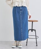 【アースミュージックアンドエコロジー/earth music&ecology】のナローデニムスカート Medium Indigo|ID: prp329100004446877 ipo3291000000032526223