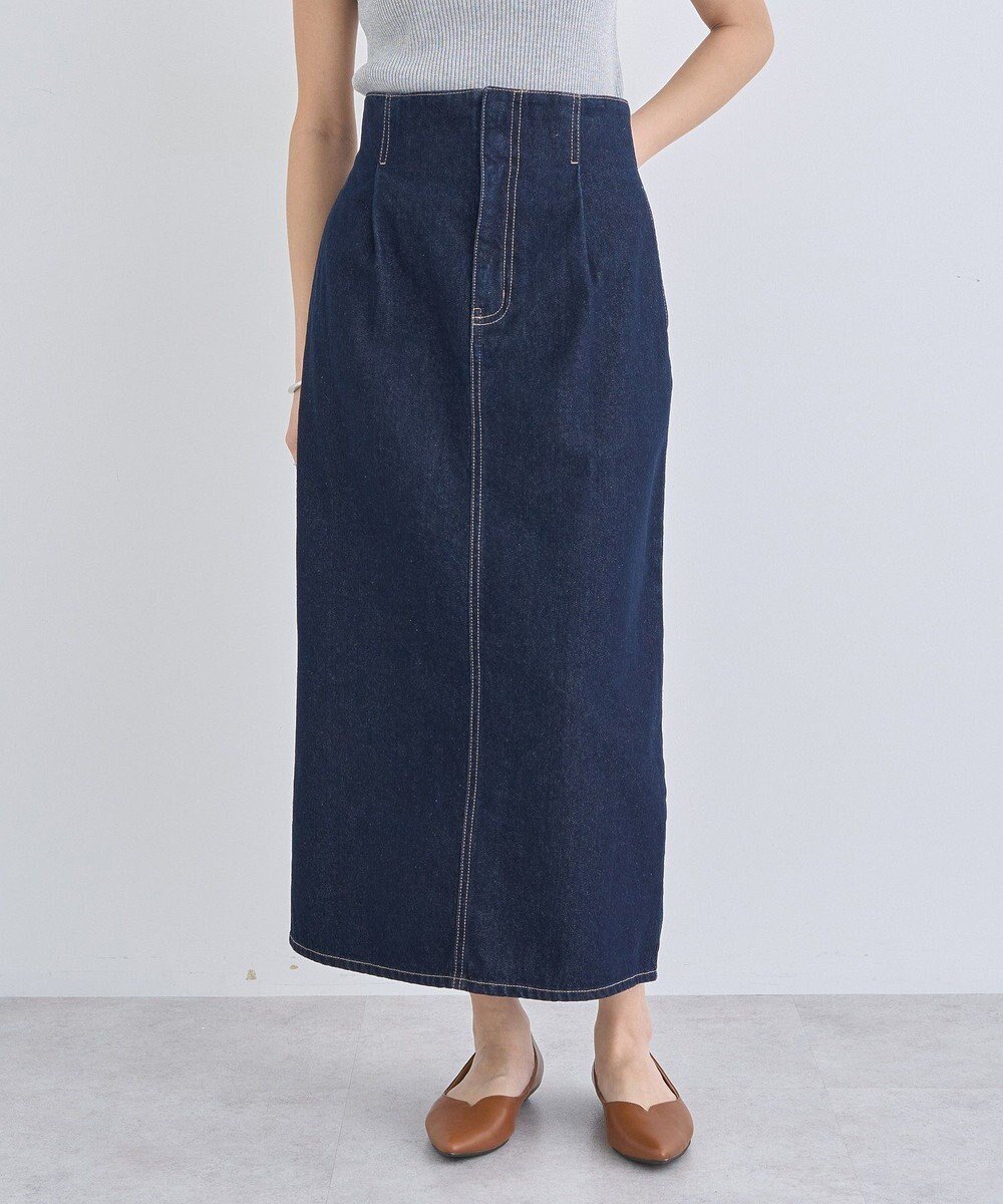 【アースミュージックアンドエコロジー/earth music&ecology】のナローデニムスカート 人気、トレンドファッション・服の通販 founy(ファニー) 　ファッション　Fashion　レディースファッション　Fashion for Women　スカート　Skirts　デニムスカート・カジュアルスカート　Denim Skirts　春　Spring　シンプル　Simple, Minimal　スリット　Slit, Slit Detail　デニム　Denim, Jeans Material　フィット　Fit, Slim Fit　ポケット　Pocket, Pocket Detail　ロング　Long, Long-Length　S/S・春夏　SS, Spring/Summer, Warm Season　夏　Summer　 other-1|ID: prp329100004446877 ipo3291000000033418418