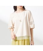 【エニィ スィス/any SiS】の【洗える】シアーコンビ プルオーバー アイボリー|ID: prp329100004446947 ipo3291000000032639233