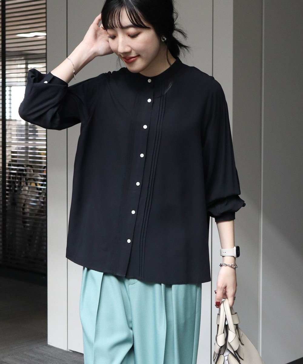 【アメリカンホリック/AMERICAN HOLIC】のサラックールタックブラウス インテリア・キッズ・メンズ・レディースファッション・服の通販 founy(ファニー) ファッション Fashion レディースファッション Fashion for Women トップス・カットソー Cut & Sew Tops シャツ・ブラウス・オフィスカジュアル Elegant Blouses & Button-Ups おすすめ Recommended / Our Picks クラシカル Classical, Vintage-Inspired ポケット Pocket, Pocket Detail エレガント 上品 Elegant 夏 Summer 春 Spring S/S・春夏 SS, Spring/Summer, Warm Season Black|ID: prp329100004446966 ipo3291000000033714415