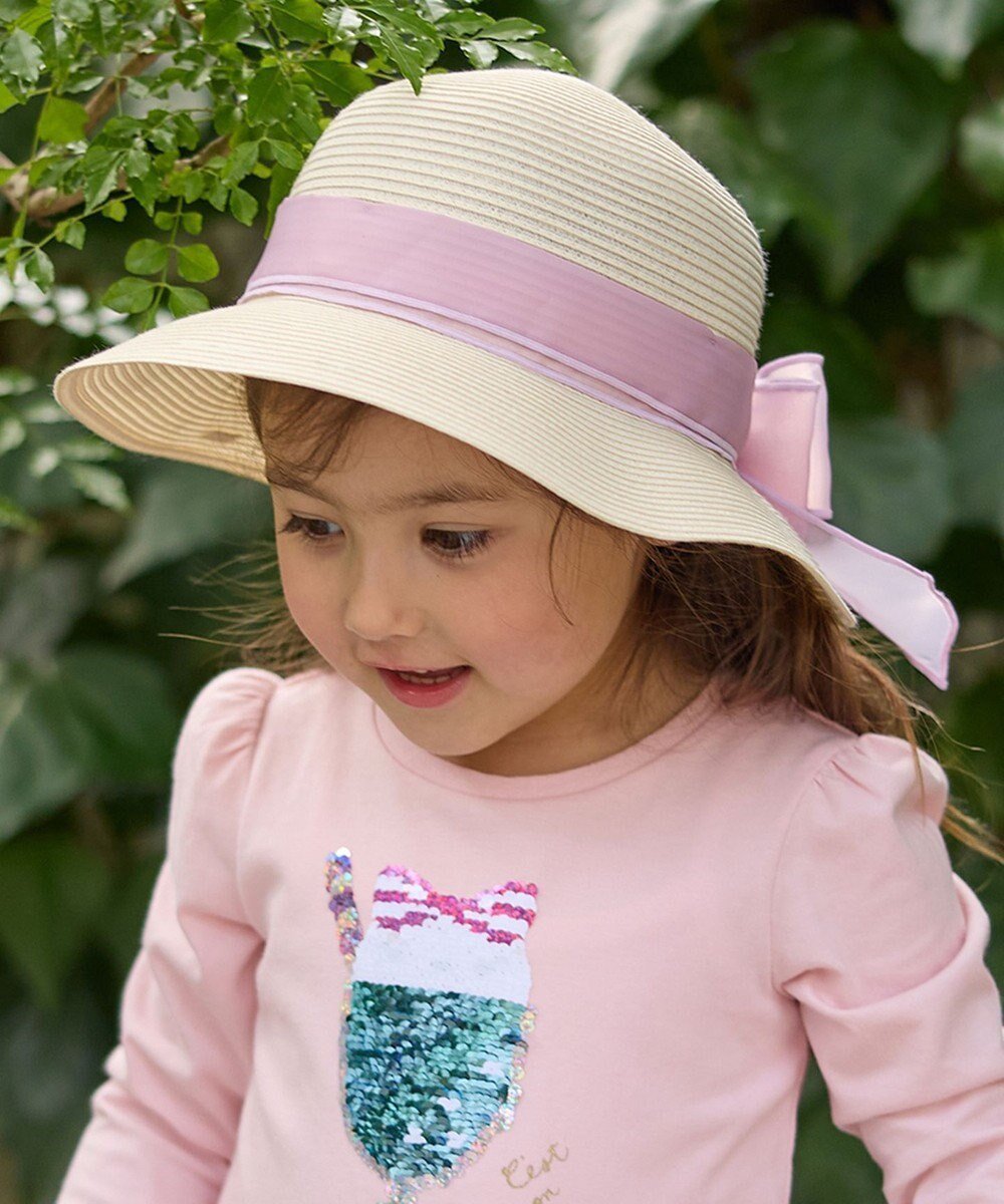 【エニファム/any FAM / KIDS】のリボン ブレード ハット インテリア・キッズ・メンズ・レディースファッション・服の通販 founy(ファニー) 　ファッション　Fashion　キッズファッション　KIDS　オーガンジー　Organdy　スマホ　Smartphone　人気　Popularity　ブレード　Blade　ペーパー　Paper　帽子　Hat　リボン　Ribbon　再入荷　Restock/Back In Stock/Re Arrival　夏　Summer　エクリュ×ピンク|ID: prp329100004447320 ipo3291000000031091903