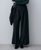 【アイシービー/iCB】の【洗える】 ウールヴィスコースストレッチ タックパンツ ブラック系|ID: prp329100004447374 ipo3291000000032514963