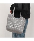【アンビリオン/UNBILLION】のカシュカシュ cachecache / メタリックコード柄編みトートバッグ ダークシルバー|ID: prp329100004447499 ipo3291000000031942137