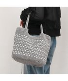 【アンビリオン/UNBILLION】のカシュカシュ cachecache / メタリックコード柄編みトートバッグ ダークシルバー|ID: prp329100004447499 ipo3291000000032331153