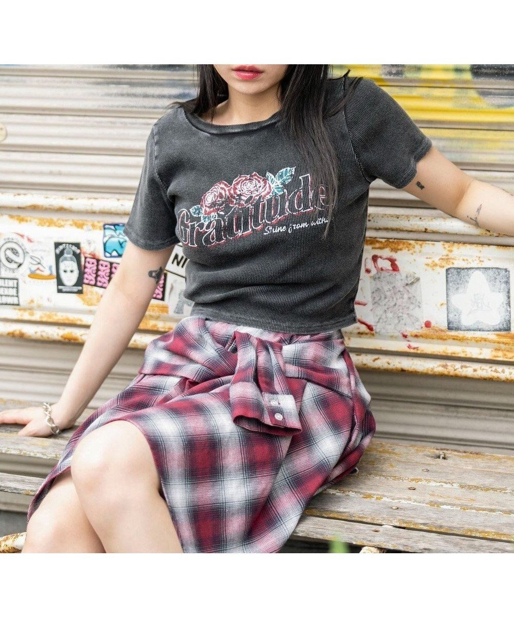 【ウィゴー/WEGO】のヴィンテージウォッシュグラフィックリブT インテリア・キッズ・メンズ・レディースファッション・服の通販 founy(ファニー) 　ファッション　Fashion　レディースファッション　Fashion for Women　トップス・カットソー　Cut & Sew Tops　シャツ・ブラウス・オフィスカジュアル　Elegant Blouses & Button-Ups　ロングTシャツ・Tシャツ　Longline T-Shirts & Tees　カットソー・ベーシックTシャツ　Cut-and-Sewn Tops / Stretch Tees & Basics　春　Spring　カットソー　Cut and Sewn Top　カーゴパンツ　Cargo Pants, Utility Pants　グラフィック　Graphic, Graphic Design　コンパクト　Compact, Small Size　ショート　Short, Short Length　スマホ　Smartphone, Mobile Device　トレンド　Trend, Trending Now　半袖　Short Sleeve, Half Sleeve　ミニスカート　Mini Skirt, Short Skirt　ワイド　Wide, Wide Fit　S/S・春夏　SS, Spring/Summer, Warm Season　夏　Summer　柄6|ID: prp329100004447734 ipo3291000000032789823