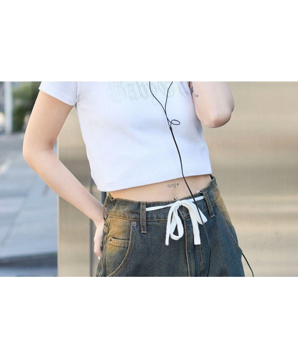 【ウィゴー/WEGO】のラインストーンチビリブT 人気、トレンドファッション・服の通販 founy(ファニー) 　ファッション　Fashion　レディースファッション　WOMEN　トップス・カットソー　Tops/Tshirt　シャツ/ブラウス　Shirts/Blouses　ロング / Tシャツ　T-Shirts　カットソー　Cut and Sewn　おすすめ　Recommend　カットソー　Cut And Sew　ショート　Short　ストーン　Stone　トレンド　Trend　レース　Race　再入荷　Restock/Back In Stock/Re Arrival　半袖　Short Sleeve　夏　Summer　春　Spring　S/S・春夏　Ss・Spring/Summer　 other-1|ID: prp329100004447742 ipo3291000000031951685
