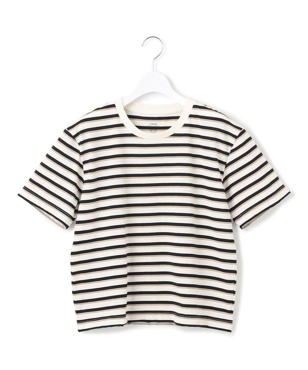 【ジェイプレスヨークストリート/J.PRESS YORK STREET】の【WOMEN】レトロボーダー Tシャツ インテリア・キッズ・メンズ・レディースファッション・服の通販 founy(ファニー) 　ファッション　Fashion　レディースファッション　WOMEN　トップス・カットソー　Tops/Tshirt　シャツ/ブラウス　Shirts/Blouses　ロング / Tシャツ　T-Shirts　カットソー　Cut and Sewn　春　Spring　カットソー　Cut And Sew　カーゴパンツ　Cargo Pants　スラックス　Slacks　デニム　Denim　ファブリック　Fabric　フレア　Flare　ベーシック　Basic　ボトム　Bottom　ボーダー　Border　半袖　Short Sleeve　S/S・春夏　Ss・Spring/Summer　夏　Summer　ベージュ系1|ID: prp329100004447762 ipo3291000000031972752