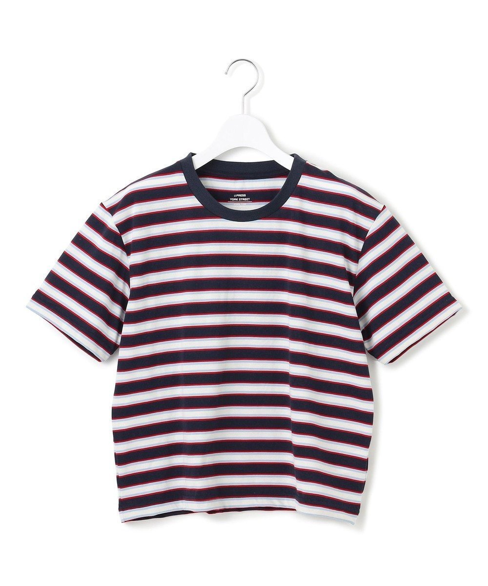 【ジェイプレスヨークストリート/J.PRESS YORK STREET】の【WOMEN】レトロボーダー Tシャツ インテリア・キッズ・メンズ・レディースファッション・服の通販 founy(ファニー) 　ファッション　Fashion　レディースファッション　WOMEN　トップス・カットソー　Tops/Tshirt　シャツ/ブラウス　Shirts/Blouses　ロング / Tシャツ　T-Shirts　カットソー　Cut and Sewn　春　Spring　カットソー　Cut And Sew　カーゴパンツ　Cargo Pants　スラックス　Slacks　デニム　Denim　ファブリック　Fabric　フレア　Flare　ベーシック　Basic　ボトム　Bottom　ボーダー　Border　半袖　Short Sleeve　S/S・春夏　Ss・Spring/Summer　夏　Summer　ネイビー系2|ID: prp329100004447762 ipo3291000000031972756